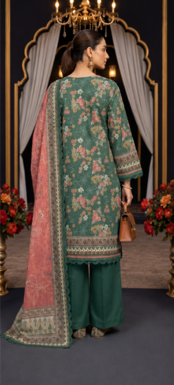 SHAHRIN by MDL Premium Unstitched 3-Piece Digital Printed Airjet Lawn Suit