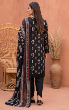 MDL Monochrome Vol-5 – 3 Piece Unstitched Printed Lawn Suit