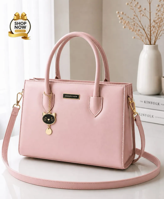 Women's Black Rexine Shoulder Bag with Top Handle