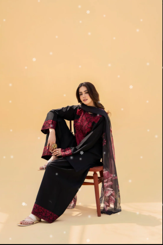 ZAROON 3PC UNSTITCHED LAWN