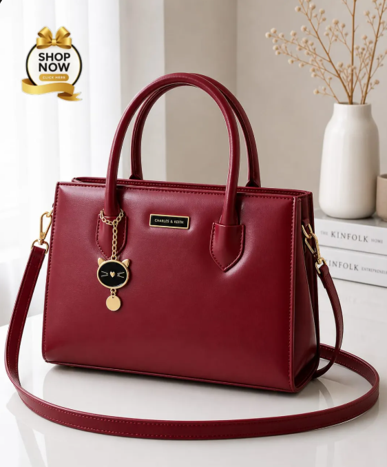 Women's Black Rexine Shoulder Bag with Top Handle