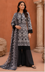 MDL Monochrome Vol-5 – 3 Piece Unstitched Printed Lawn Suit