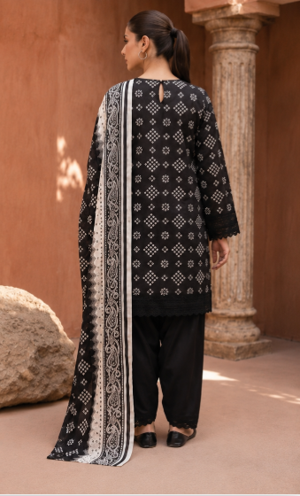 MDL Monochrome Vol-5 – 3 Piece Unstitched Printed Lawn Suit