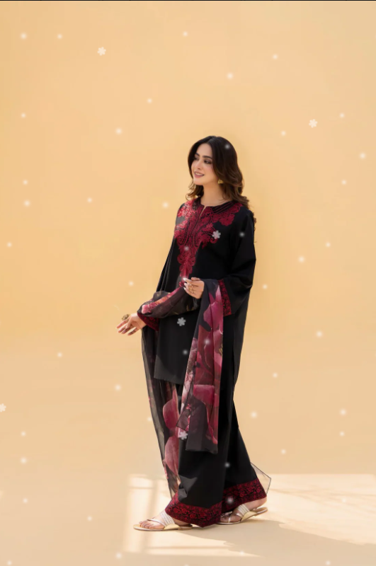 ZAROON 3PC UNSTITCHED LAWN