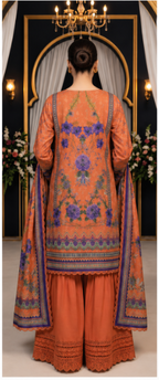 SHAHRIN by MDL Premium Unstitched 3-Piece Digital Printed Airjet Lawn Suit