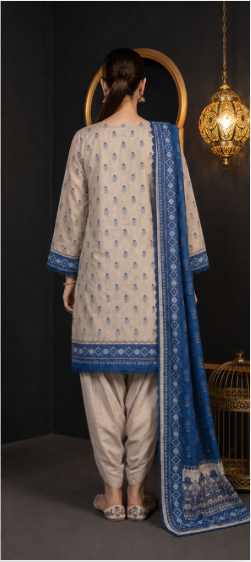 SHAHRIN by MDL Premium Unstitched 3-Piece Digital Printed Airjet Lawn Suit