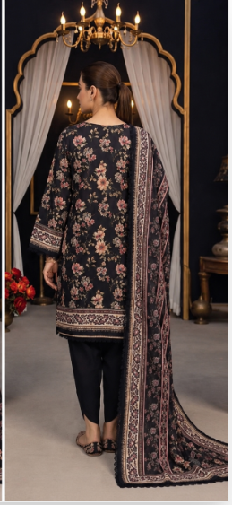 SHAHRIN by MDL Premium Unstitched 3-Piece Digital Printed Airjet Lawn Suit