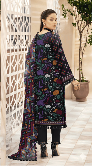 Premium 3-Piece Floral Printed Lawn Suit with Cotton Dupatta ✨
