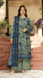 Premium 3-Piece Floral Printed Lawn Suit with Cotton Dupatta ✨