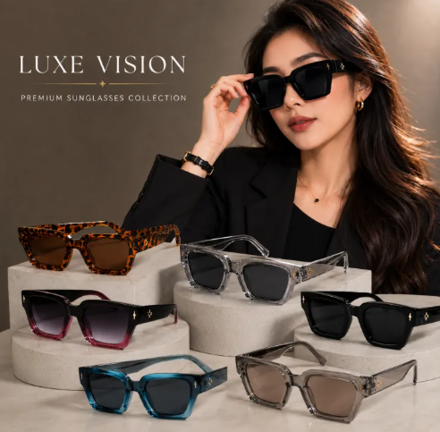 Premium Retro Square Sunglasses for Woman