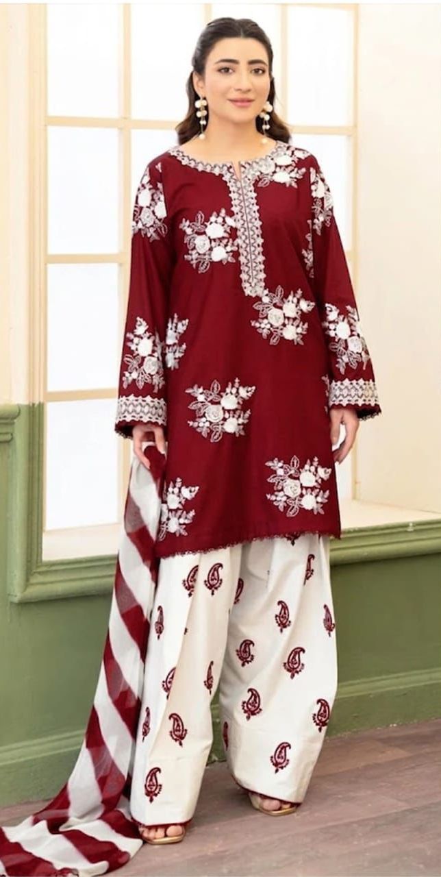 Zara Shahjahan - 3PC (Unstitched) Embroidered Lawn Suit -
