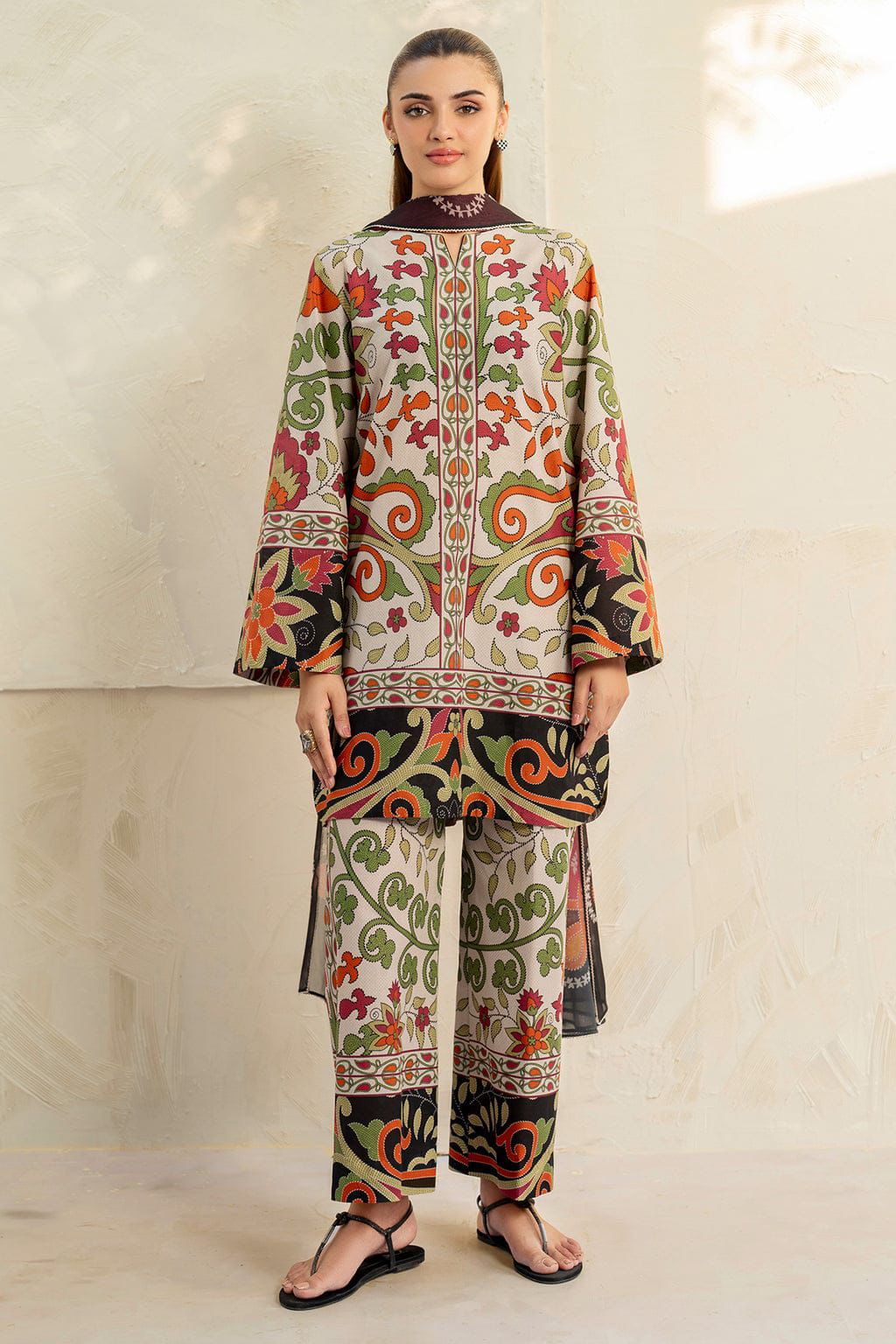 Jazmin - Summer Co Ords - DIGITAL PRINTED LAWN USE-9199 - Unstitched
