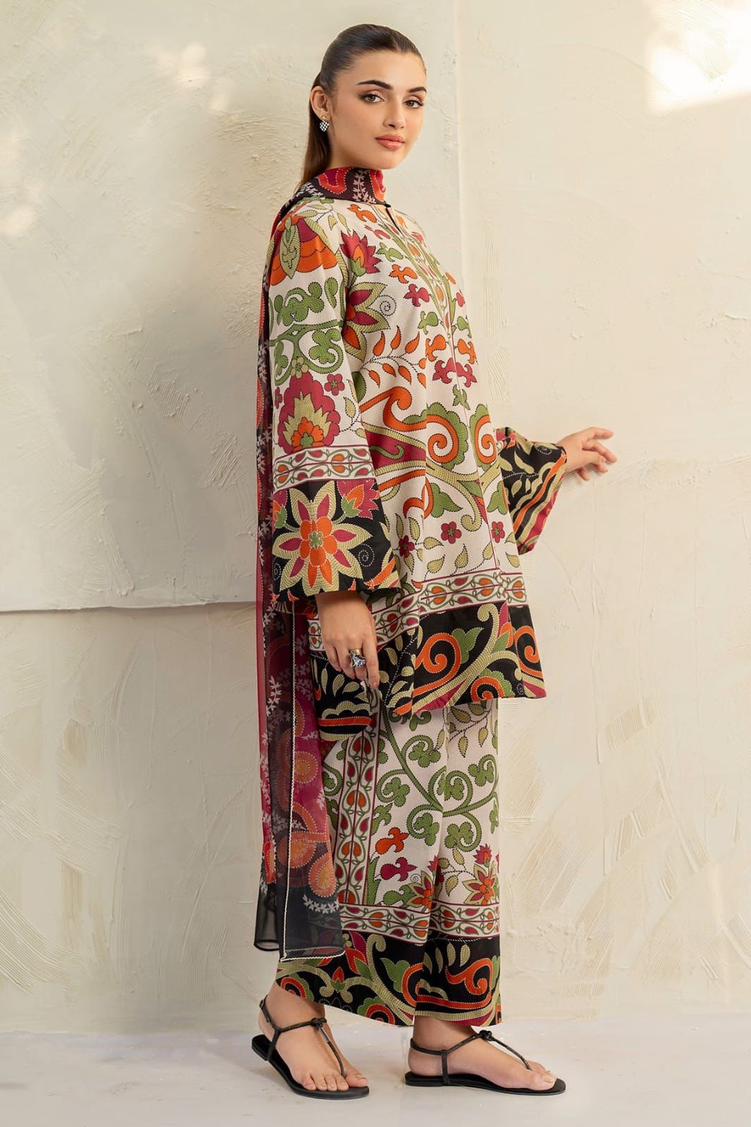 Jazmin - Summer Co Ords - DIGITAL PRINTED LAWN USE-9199 - Unstitched