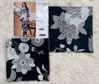 Black & White Muslin Floral Print Co-ord Set