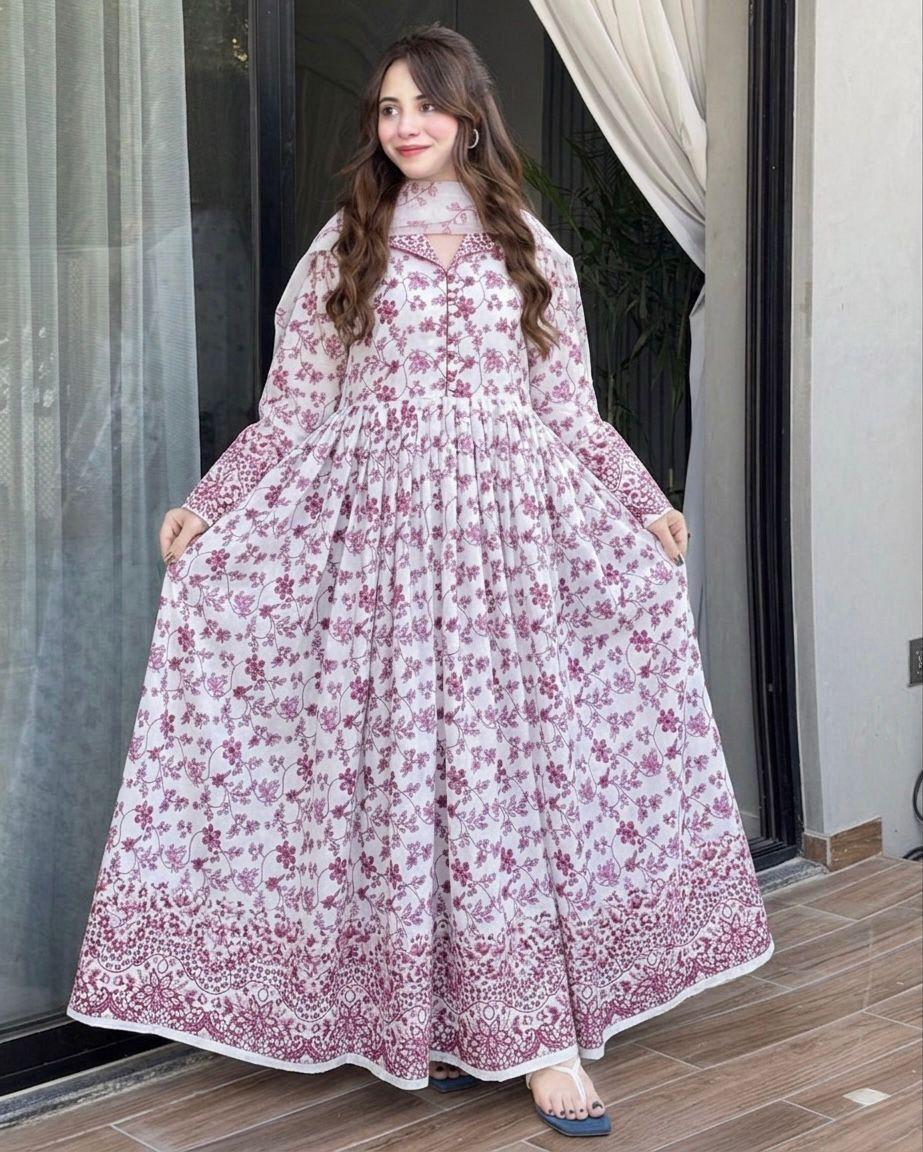 BRAND *FAIZA SAQLAIN*   Hania amir viral dress  SUMMER LAWN EDITION 2026” Digital Printed Lawn 3pc