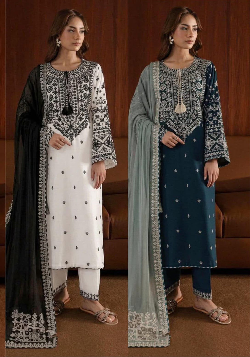 Arfa Embroidered 3-Piece Lawn Suit with Chiffon Dupatta
