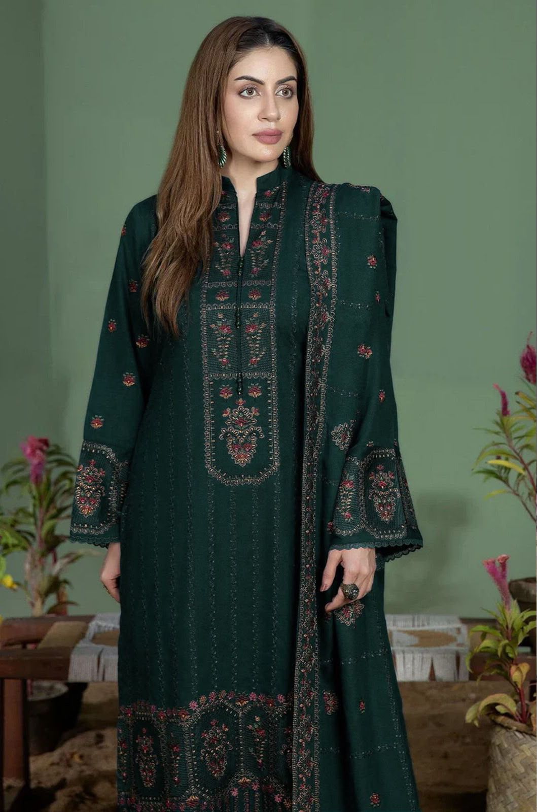 Mohagni Unstitched Summer Collection 3-Piece Embroidered Lawn Suit