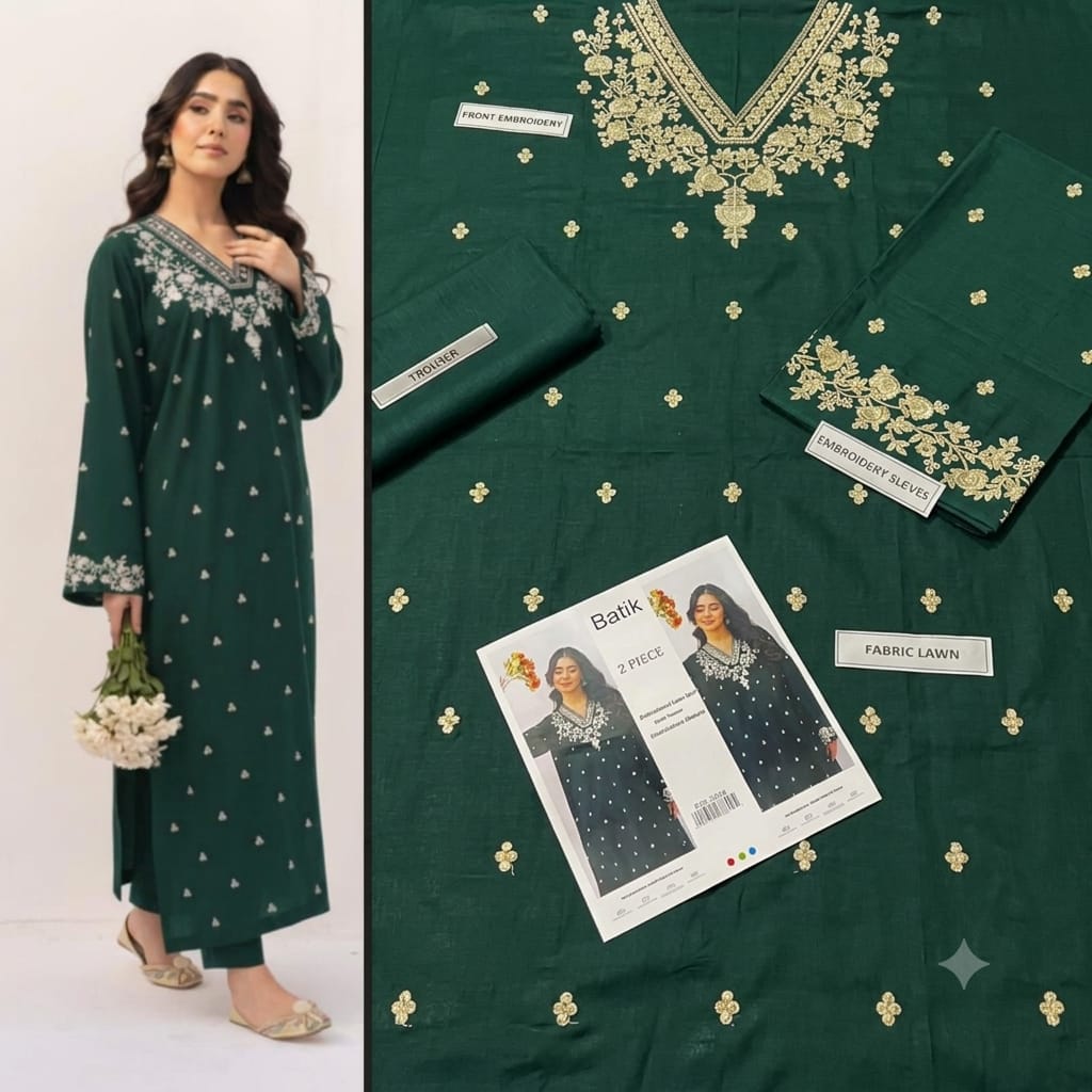 LAWN EMBROIDERED 2pc 1593