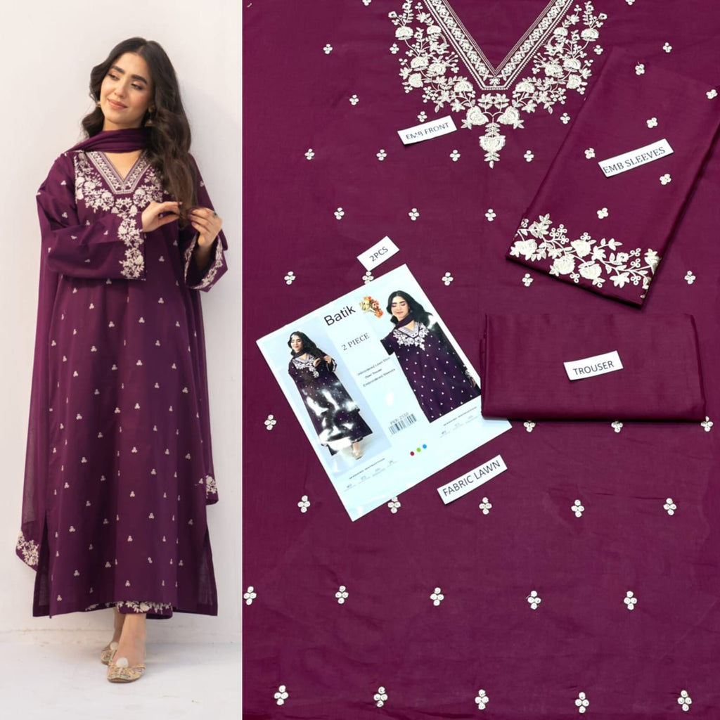 LAWN EMBROIDERED 2pc 1593