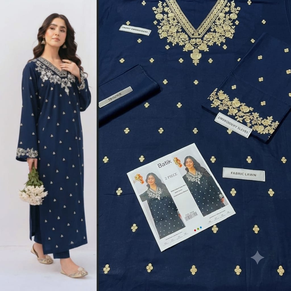 LAWN EMBROIDERED 2pc 1593