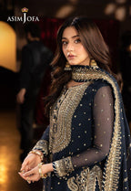 Asim Jofa Luxury Chiffon Embroidered 3 Piece Unstitched - AJFO-02