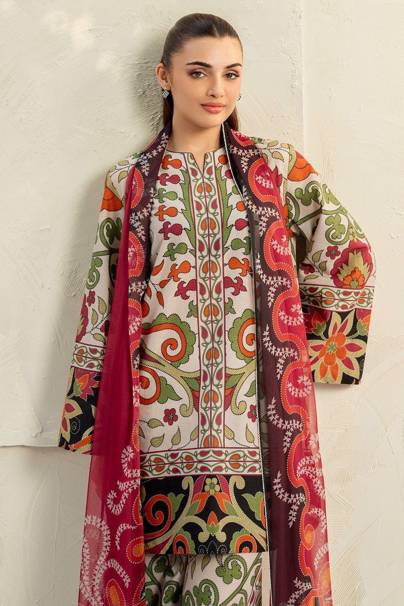 Jazmin - Summer Co Ords - DIGITAL PRINTED LAWN USE-9199 - Unstitched