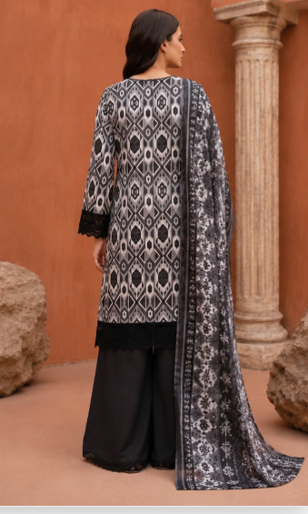 MDL Monochrome Vol-5 – 3 Piece Unstitched Printed Lawn Suit