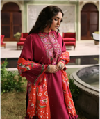 Lawn-3PC Embroidered With Digital Printed Jacquard Dupatta