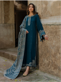 IZEL LUXURY UNSTITCHED  DHANAK EMBROIDERED 3PC