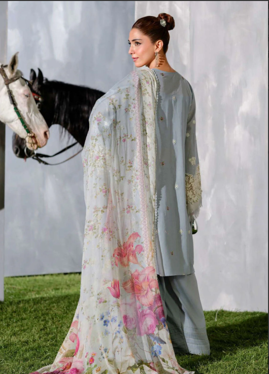 Elaf Embroidered Lawn 3 Piece Unstitched Suit EF25LV2 D-ELH-7B ISSABEL