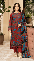 Premium 3-Piece Digital Printed Lawn Suit with Vibrant Dupatta ✨