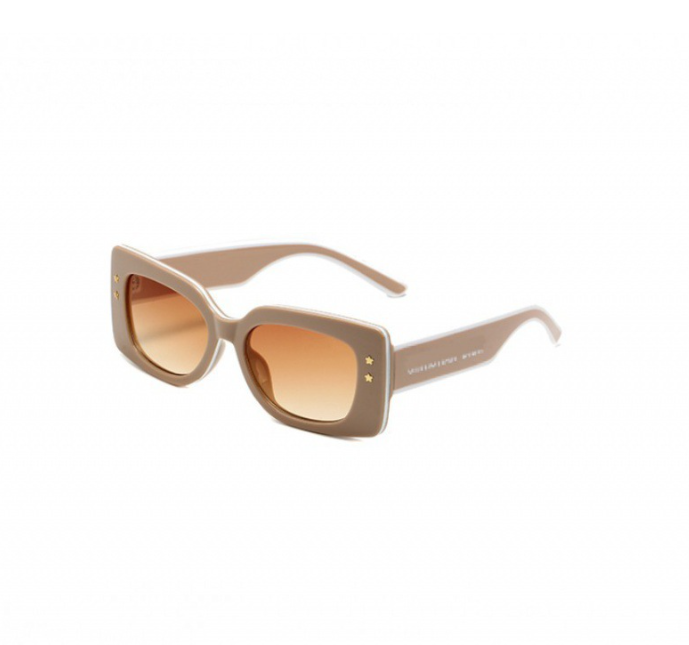 Trendy Square Frame Sunglasses with Gold Star Detail