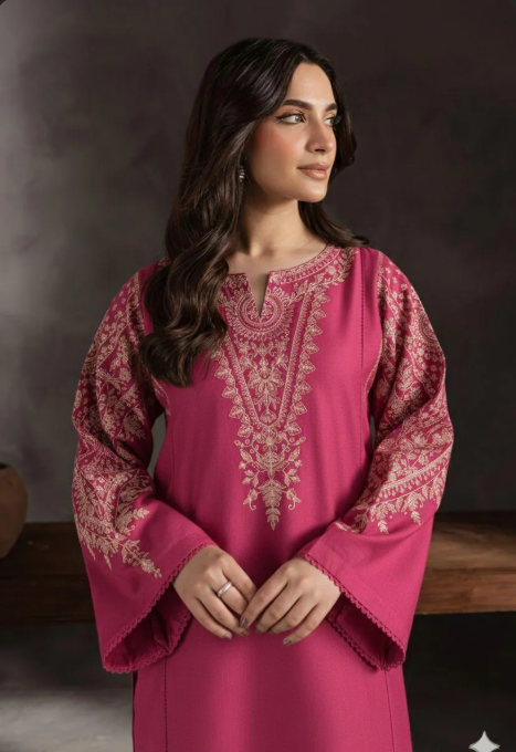 2-piece embroidered lawn suit