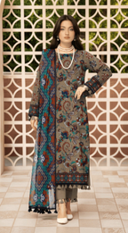 Premium 3-Piece Floral Printed Lawn Suit with Cotton Dupatta ✨