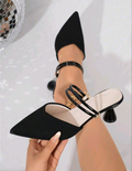 2026 Spring/Summer New Elegant Comfortable Chic High Heel Sandals, Fashion Gentle Vibe Personalized Pointed Toe Solid Color Sandals, Graceful Ladies Stilettos, White High Heels, Cute High Heels, Party High Heels, Summer High Heels, Thin Strap High Heels,