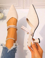2026 Spring/Summer New Elegant Comfortable Chic High Heel Sandals, Fashion Gentle Vibe Personalized Pointed Toe Solid Color Sandals, Graceful Ladies Stilettos, White High Heels, Cute High Heels, Party High Heels, Summer High Heels, Thin Strap High Heels,
