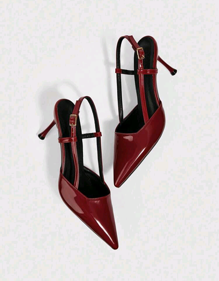 CUCCOO BIZCHIC Women Shoes Pointed Toe Thin Heel Fashion Beige Basic Daily Versatile Women's High Heel Shoes Slingback Shoes Women's Shoes