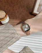 1pc Simple Bar Scale Dial Fashion Gold Strap Quartz Watch For Women, Suitable For Daily Matching, Birthday, Anniversary, Halloween Gift