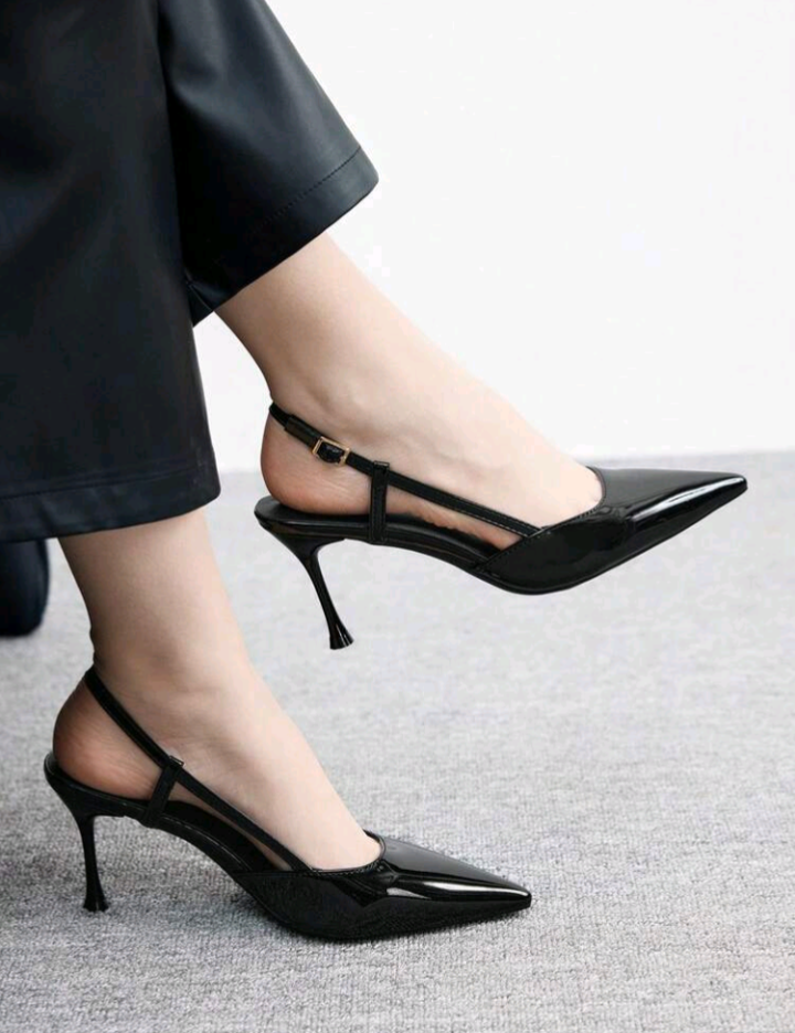 CUCCOO BIZCHIC Women Shoes Pointed Toe Thin Heel Fashion Beige Basic Daily Versatile Women's High Heel Shoes Slingback Shoes Women's Shoes