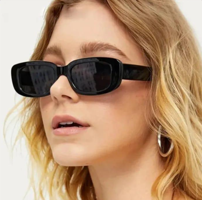 UV400 Sunglasses Black Plastic Mirror Coated