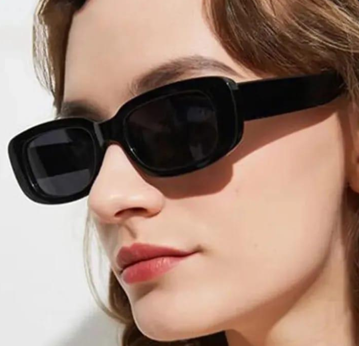 UV400 Sunglasses Black Plastic Mirror Coated